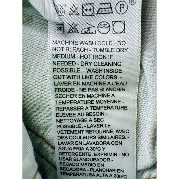 Levi's Athens Ranks 501 Distressed Button‎ Fly Straight Crop Jeans Women 32 X 26 - Picture 9 of 14